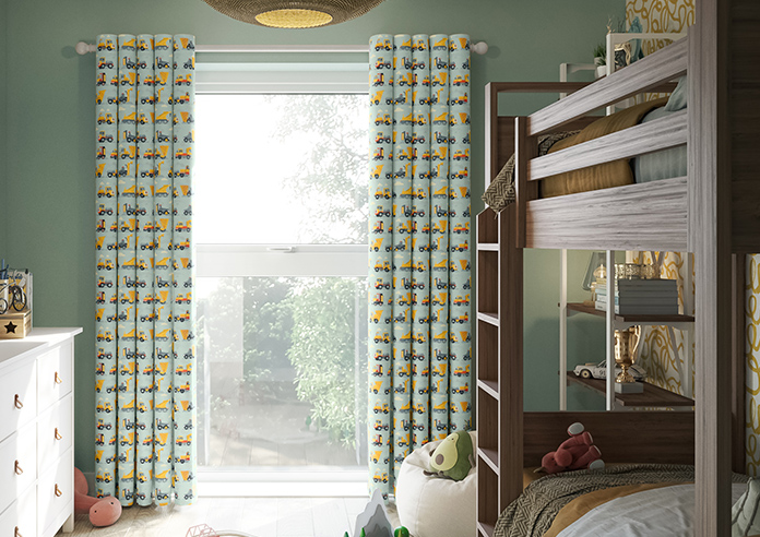 Construction Crew, Cement Grey - Made to Measure Curtains - Image 3